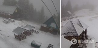 Горнолыжные курорты Львовской области начало засыпать снегом. Фото
