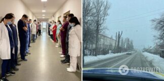 В Ивано-Франковске врачи выстроились в коридор почета перед донором, чьи органы спасли четыре жизни. Фото