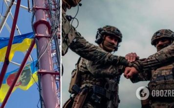 В Бахмуте украинские военные подняли флаг Украины и поздравили с Днем Соборности. Видео