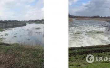 В Краматорске прорвало дамбу одного из водохранилищ, подтопило дома. Видео