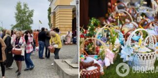 «Дух и решительность украинцев невозможно победить»: Бринк показала освящение корзин во Владимирском соборе Киева. Фото