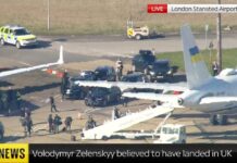 Самолет с Зеленским приземлился в Лондоне: опубликованы кадры