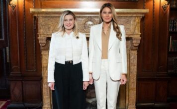 Защита детей и письмо Путину: первые кадры и детали встречи Елены Зеленской и Мелании Трамп